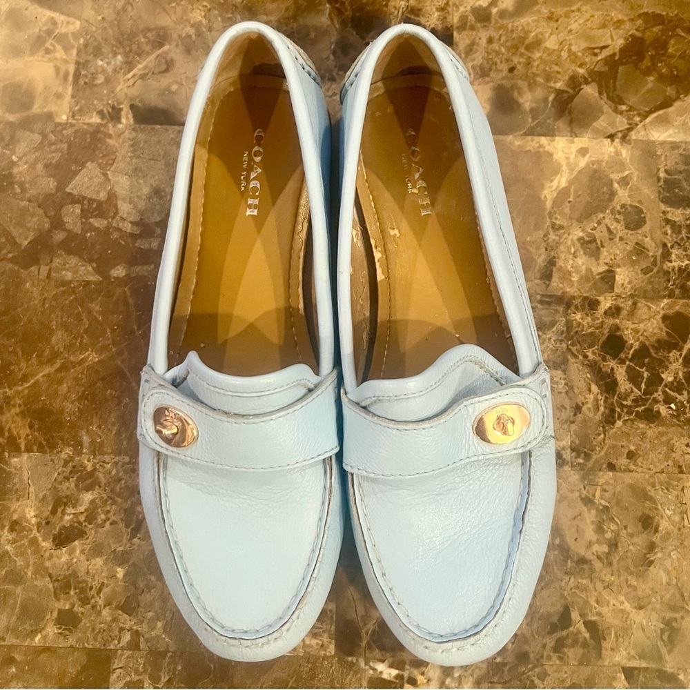 Coach Baby Blue Women's Loafers Size 6